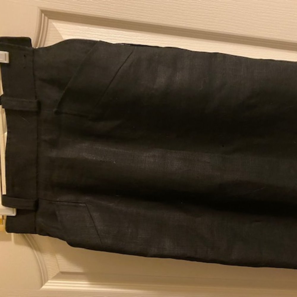 Yves Saint Laurent Black Linen Skirt